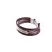 bracelet en cuir et metal argente 58 euros