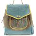 Sac pin cuir bleu 