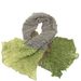 écharpe scruch 4 couleurs lichen kiwi tilleul fumée
