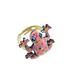 bague grenouille rose