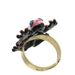 Bague grenouille rose verso