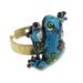 bague grenouille bleue profil