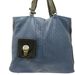 Sac baby cerise cuir bleu