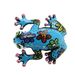 broche grenouille bleue