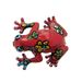 broche grenouille rouge