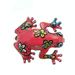 broche grenouille rouge 