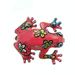 broche grenouille rouge 