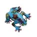 broche grenouille bleue