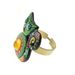 bague chat vert