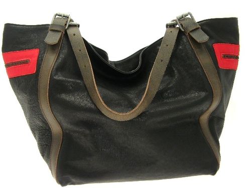 Sac antoinette cuir noir verso