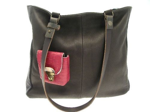 Sac baby cerise marron 