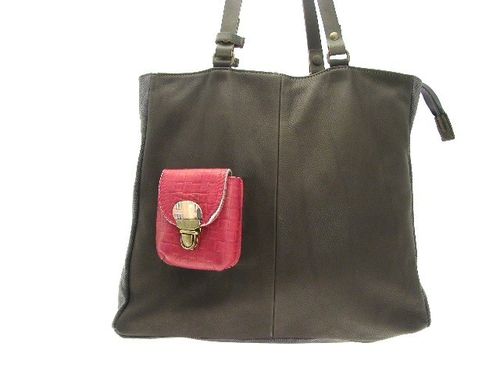 Sac baby cerise marron face