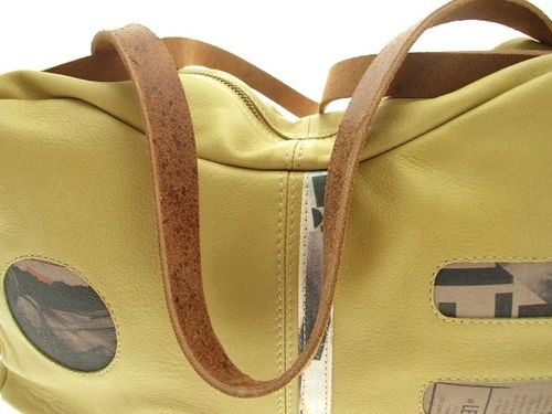 Sac alexandra cuir jaune