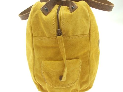 Sac alexandra cuir jaune profil