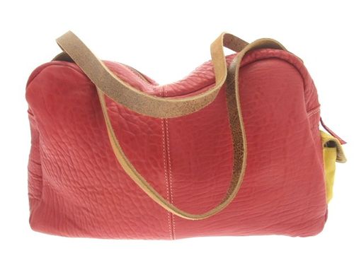 Sac alexandra cuir rouge verso