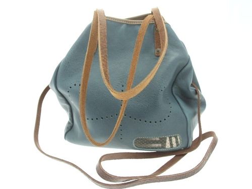 Sac laura cuir bleu