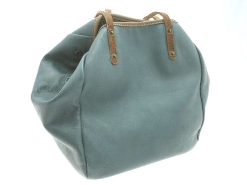 Sac laura cuir bleu verso