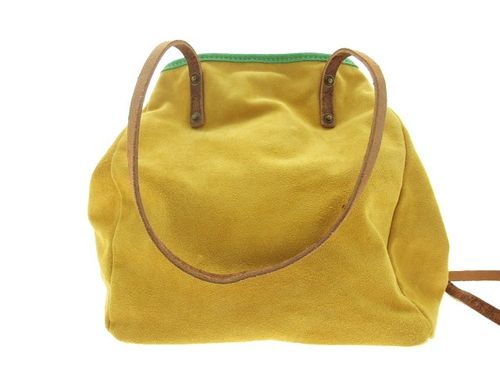 Sac laura cuir daim jaune verso