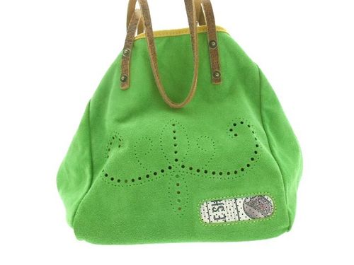 Sac laura cuir daim vert 