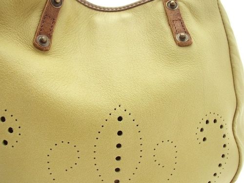 Sac laura cuir jaune détail