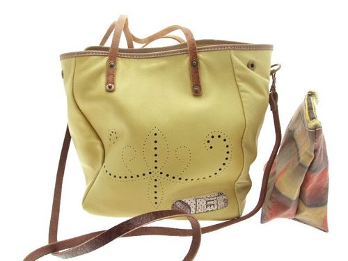 Sac laura jaune avec sa pochette