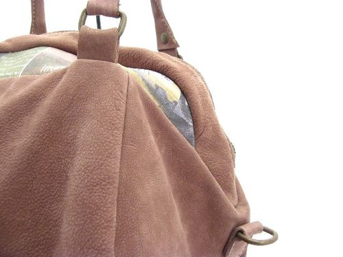 Sac bouboule nubuck parme détail