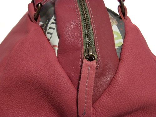 Sac bouboule rouge zip