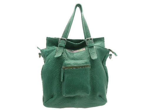 Sac yfan cuir vert - 247,50 euros