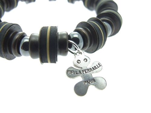 Bracelet pression hematite 72 euros