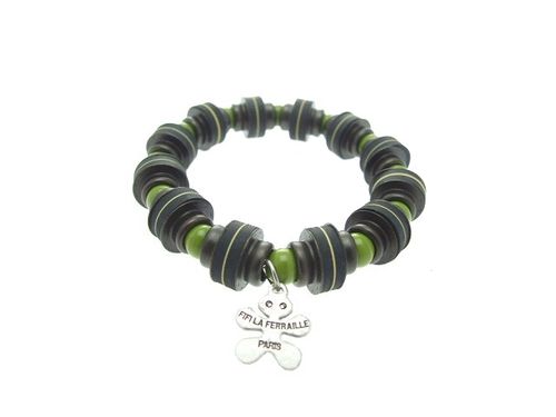 Bracelet pression vert 72 euros