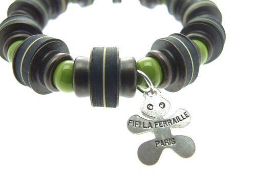 Bracelet pression vert 72 euros