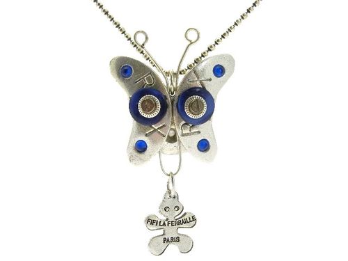 Collier argus bleu 78 euros