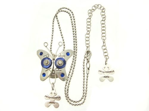 Collier argus bleu 78 euros