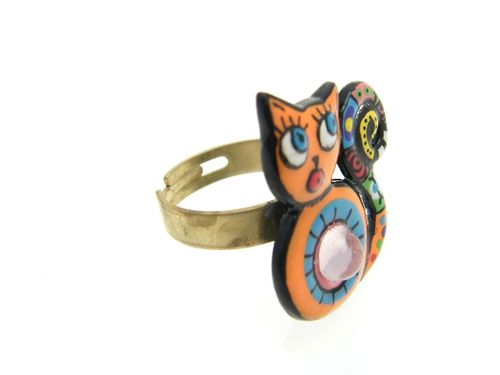 bague chat orange