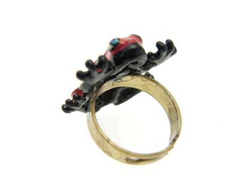 bague grenouille rouge 