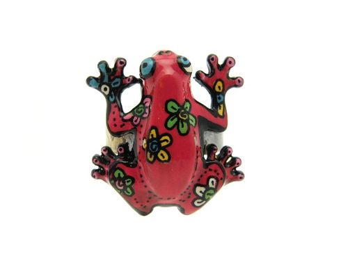 bague grenouille rouge 33 euros