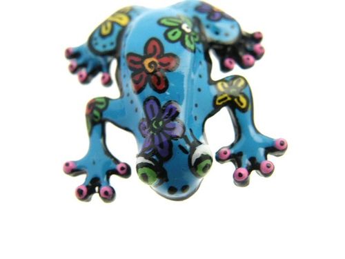 broche grenouille bleue 33 euros