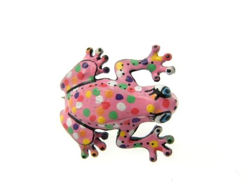 broche grenouille rose 33 euros