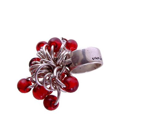 Bague uno de 50 rouge