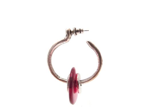 boucles d'oreilles créoles rouges 36 euros