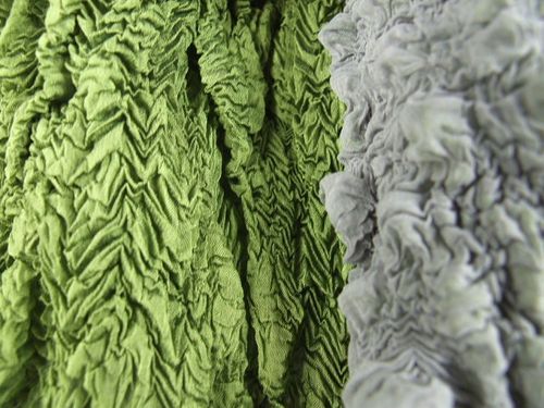 écharpe scruch 4 couleurs lichen kiwi tilleul fumée